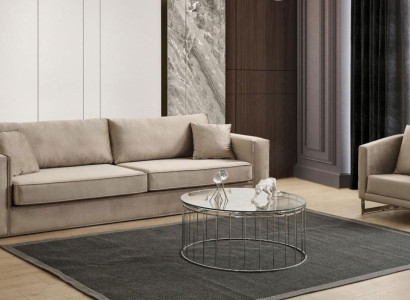 Sofa Set 2 pcs Living room Complete Sofa set 3+1 Seater Furniture Textile
